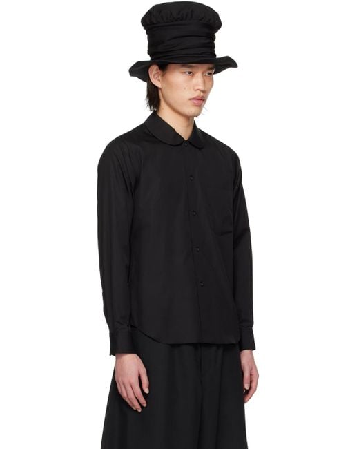 COMME DES GARÇON BLACK Black Comme Des Garçons Peter Pan Collar Shirt for men