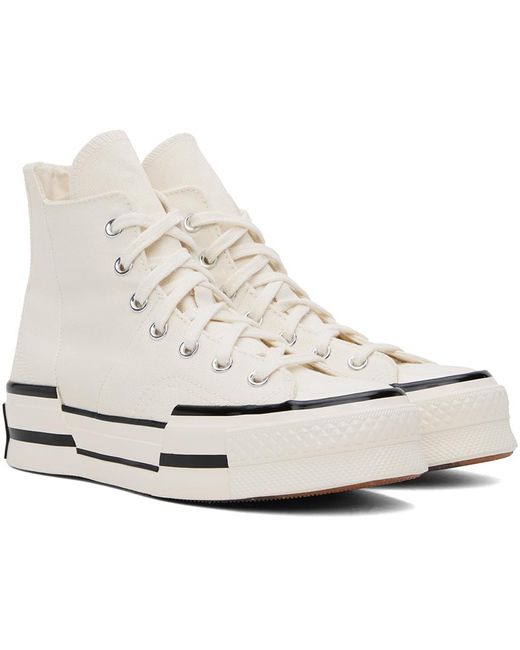 Converse White Off- Chuck 70 Plus High Top Sneakers