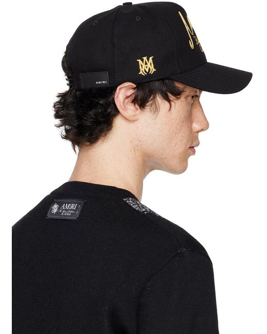 Amiri Black ' Hollywood' Canvas Cap for men