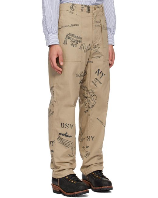 Engineered Garments Natural Enginee Garments Fatigue Trousers for men