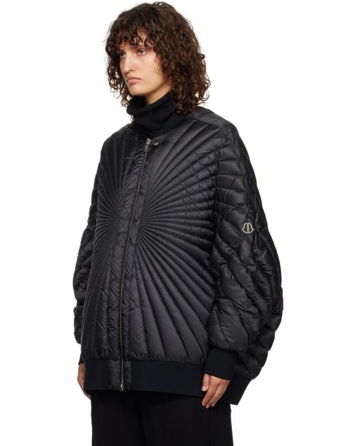 Rick Owens Black Moncler + Radiance Peter Bomber Jacket