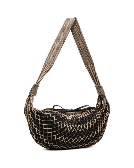 Lemaire Black Croissant Filt Bag for men