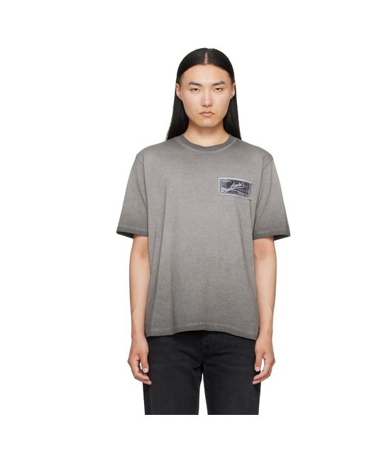Amiri Gray Quality Goods' Label T-Shirt for men