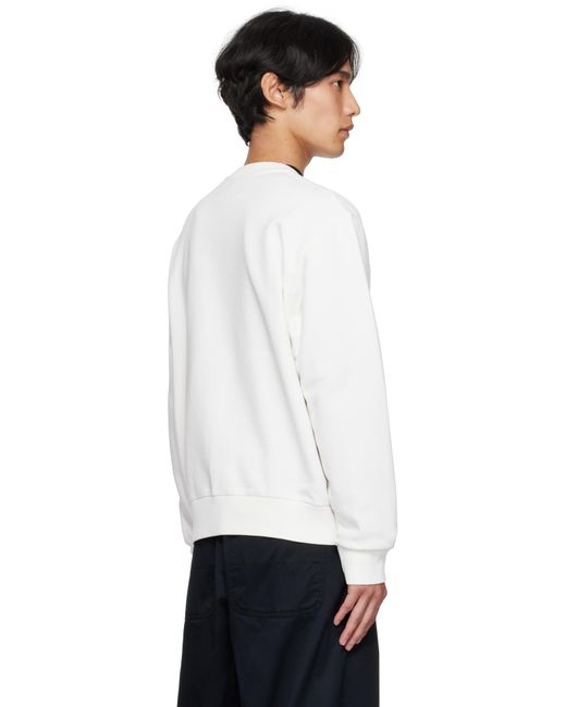 Pull Molletonné Blanc Cassé À Écusson À Logo MM6 by Maison Martin Margiela pour homme en coloris White