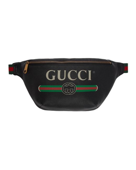 Gucci Black Medium Logo Belt Bag for men