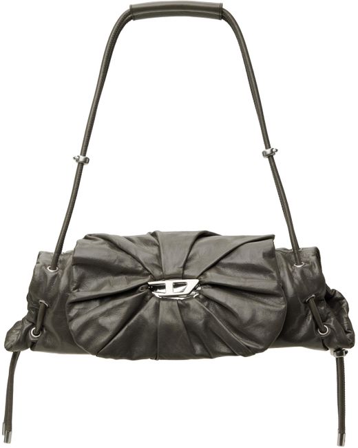 DIESEL Black Scrunch-D Shoulder S Bag