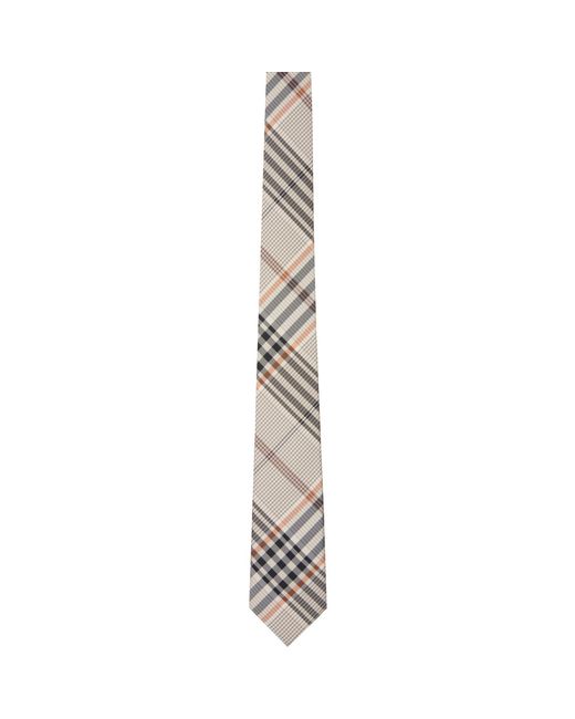 Burberry Metallic Check Silk Tie for men