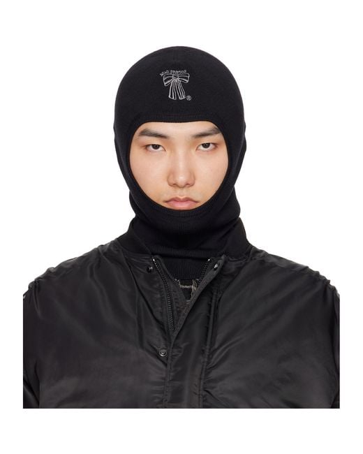 Acne Black Wool Balaclava for men