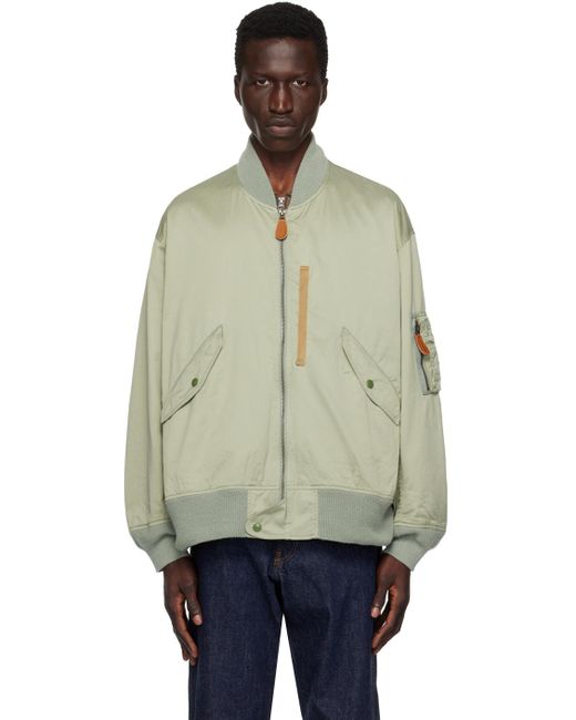 Beams Plus Khaki Mil Flight Bomber Jacket in Natural for Men Lyst UK