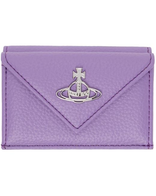 Vivienne Westwood Purple Re-vegan Envelope Billfold Wallet