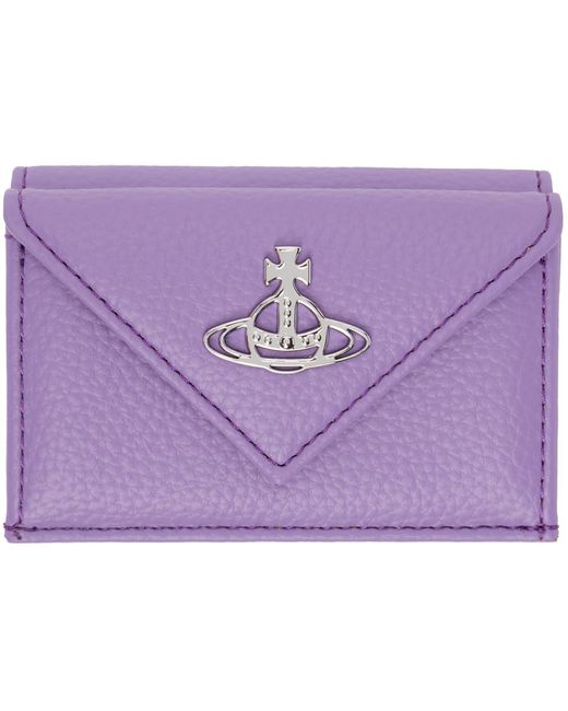 Vivienne Westwood Purple Re-vegan Envelope Billfold Wallet