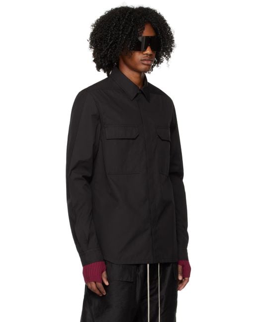 Rick Owens Black Outershirt Shirt for men