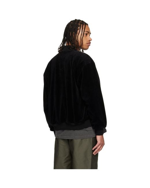 (w)taps Black Athletic Track Jacket for men