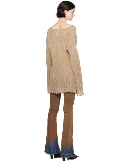 KNWLS Beige Lettuce Edge Mini Dress in Black Lyst