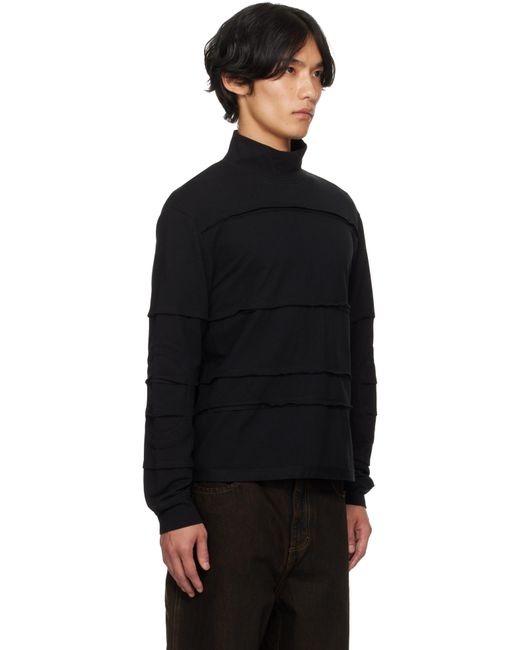 Eckhaus Latta Black Striated Turtleneck for men