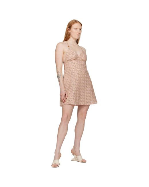 Palm Angels Black Pink Banana Minidress