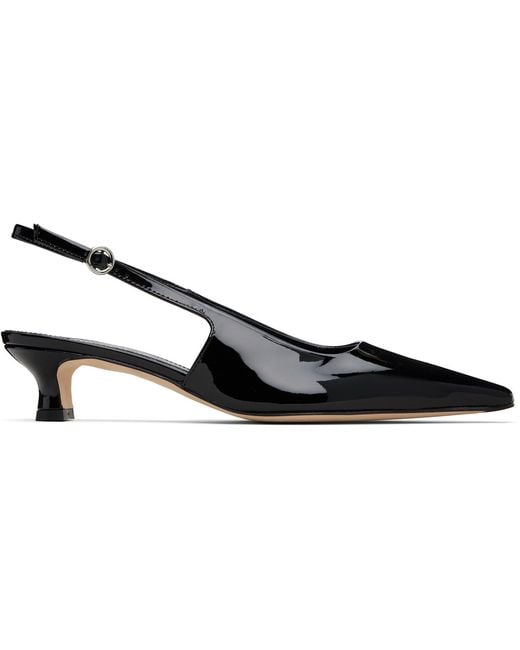 Aeyde Black Catrina Patent Leather Heels