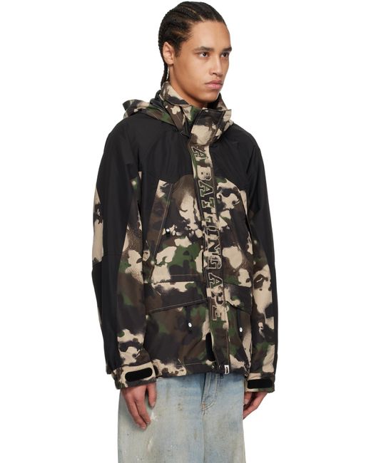 Blouson De Planche À Neige Kaki À Motif Camouflage Map A Bathing Ape pour homme en coloris Black