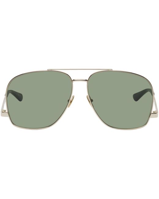 Saint Laurent Green Gold Sl 653 Leon Sunglasses