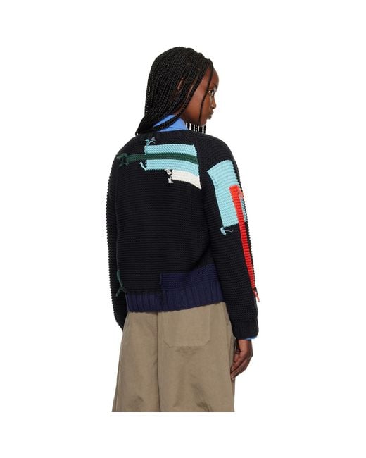 YMC Blue Atomic Cardigan