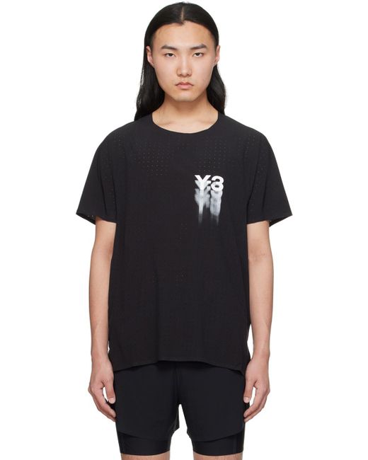 Y-3 Black Printed T-Shirt for men