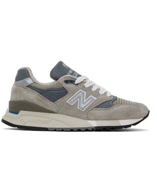 New Balance Black Taupe Made In Usa 998 Core Sneakers
