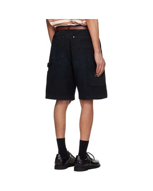 Wooyoungmi Black Cotton Shorts for men