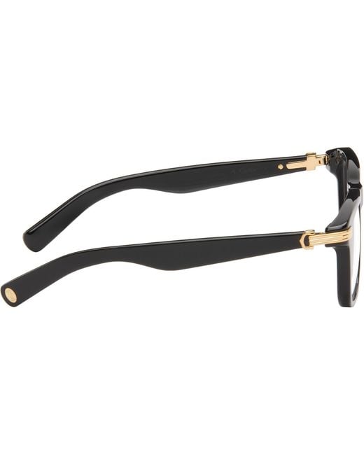Cartier Black Premiare Rectangular Acetate Glasses