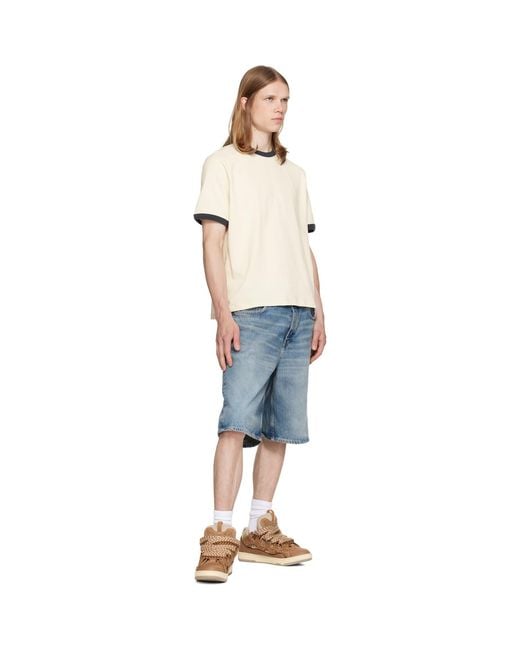 Lanvin Brown Faux-Raffia Curb Sneakers for men