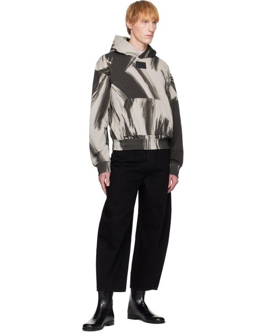 メンズ Helmut Lang グレー Feather Studio フーディ Black
