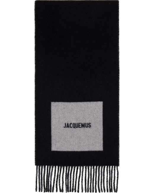 メンズ Jacquemus La Casaコレクション ブラック The Rond Carré マフラー Black