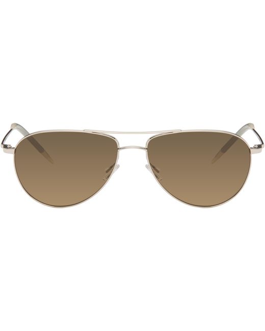 Oliver Peoples メンズ ブラック シルバー Benedict サングラス