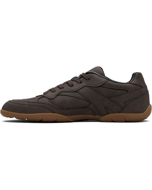 HUGO Black Stacked Logo Faux-Leather Sneakers for men