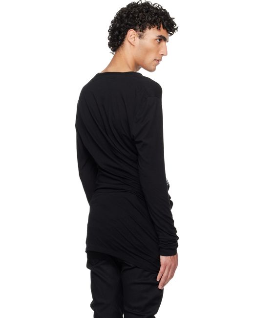 Julius Black Numinous Print Curved T-Shirt for men