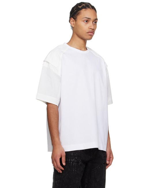 T-shirt blanc à panneaux Juun.J pour homme en coloris White