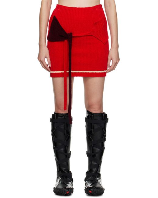 OTTOLINGER Red Self-tie Miniskirt