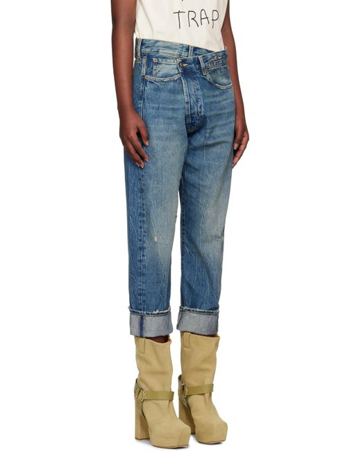 R13 Blue Crossover Jeans
