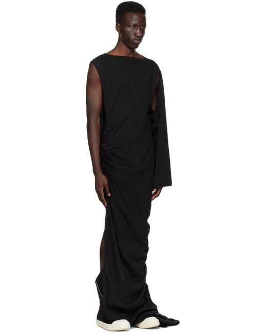 Rick Owens Black Convertible Maxi Dress for men