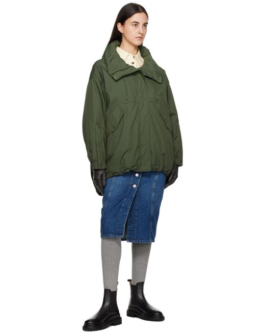 Weekend by Maxmara Green Khaki Ozieri Reversible Down Jacket
