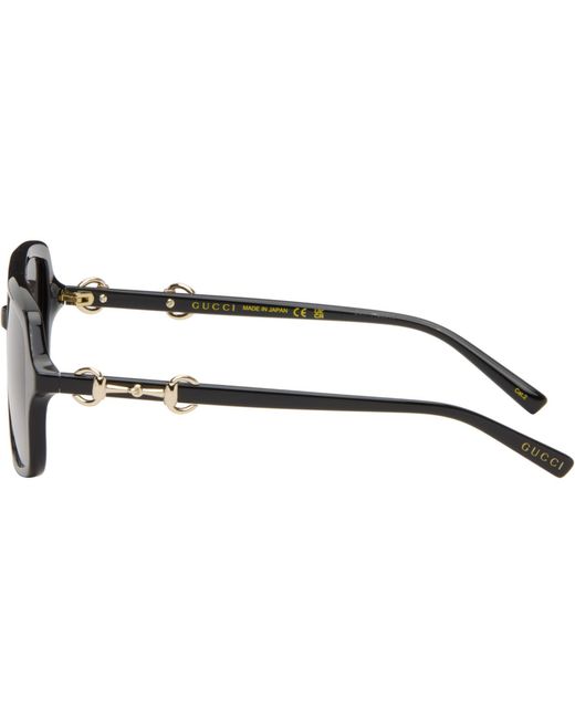 Gucci Black Navigator Frame Sunglasses