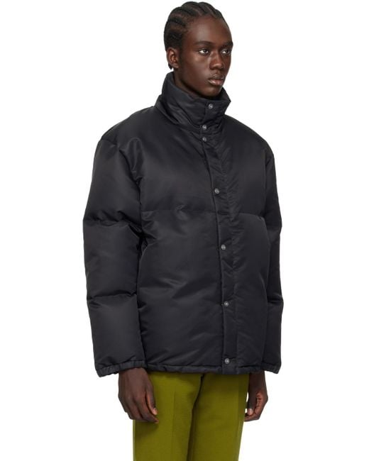Second/Layer Black Zip Down Jacket for men