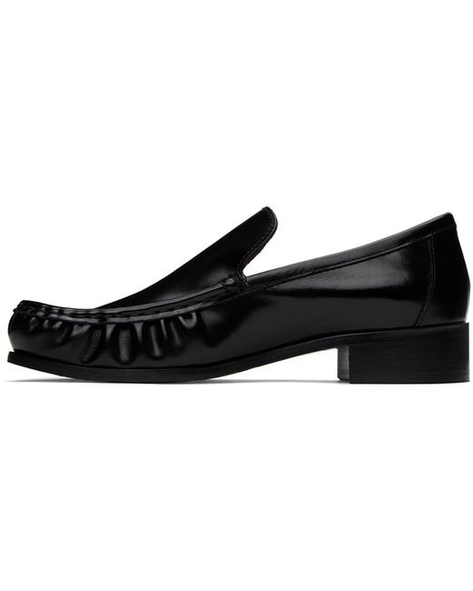 Acne Black Leather Loafers