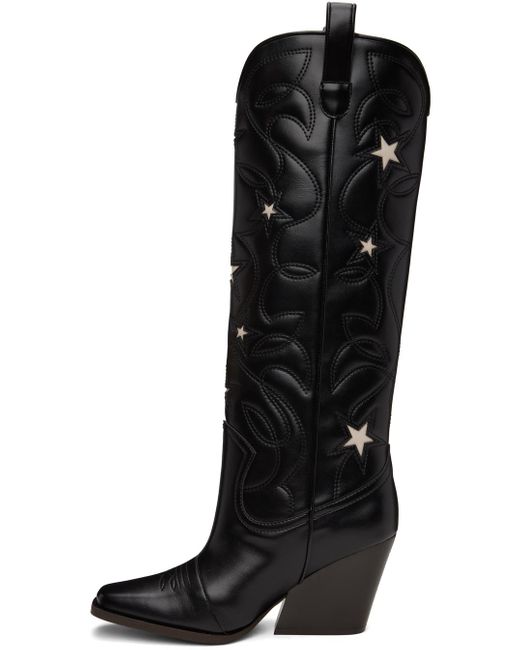 Stella McCartney Black Star Cowboy Boots