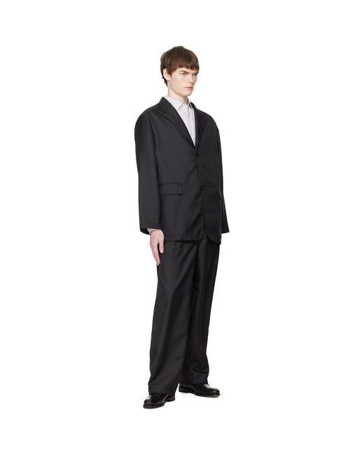 Nanamica Black Polyester Twill Club Blazer for men