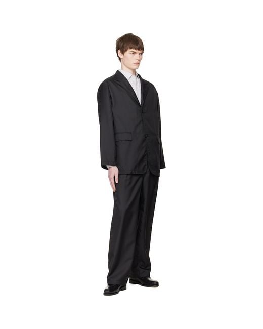 Nanamica Black Polyester Twill Club Trousers for men