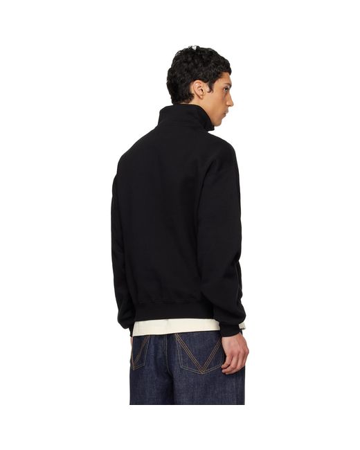 Jacquemus Black La Croisière 'The Gros Grain Zipped-Rollneck' Sweatshirt for men