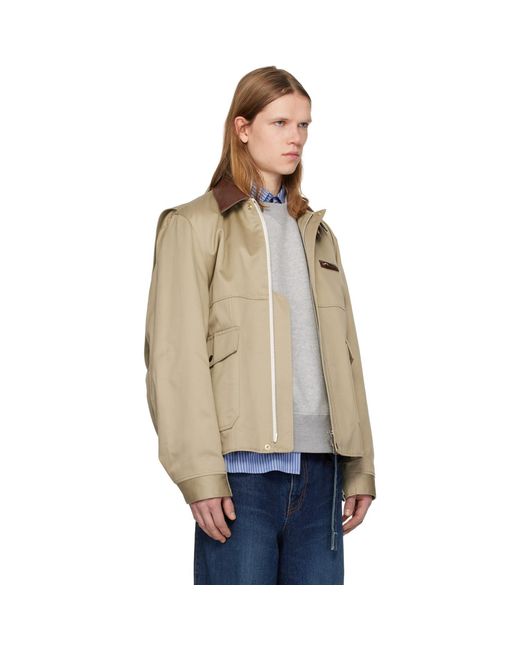 Sacai Blue Cotton Chino Jacket for men