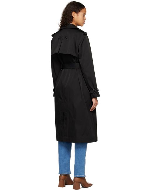 Boss Black Double-Breasted Trench Coat