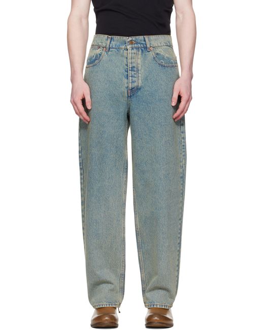 MARINE SERRE Black Moon Laser Baggy Jeans for men