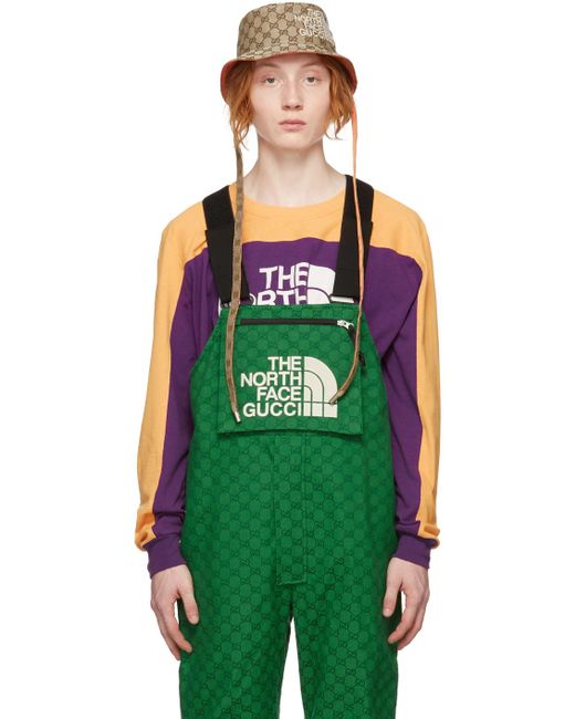 Gucci Reversible The North Face Edition gg Canvas Bucket Hat in Green